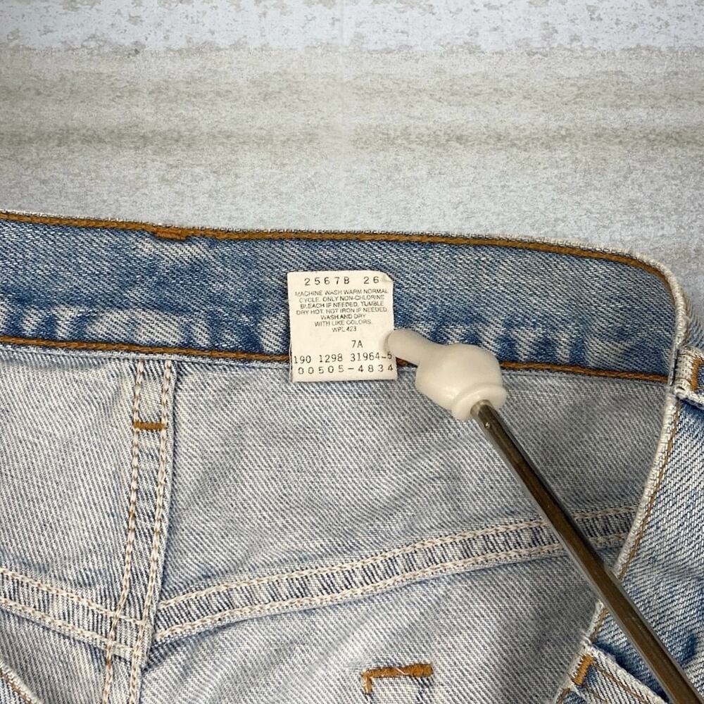 Vintage 90s Levis Jeans 505 36x30 Regular Straight Leg Fit Light Wash Cotton - Picture 5 of 7